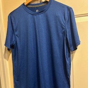 Men's T-Shirt Tee Dri Star Blue Size Large (42-44) Short Sleeve Active Wear